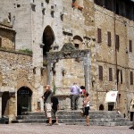 Piazza cisterna San Gimignano